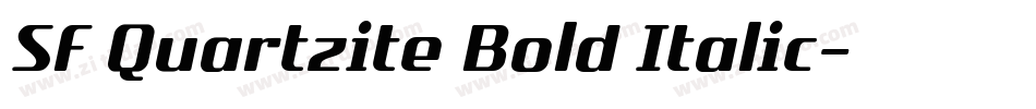 SF Quartzite Bold Italic字体转换